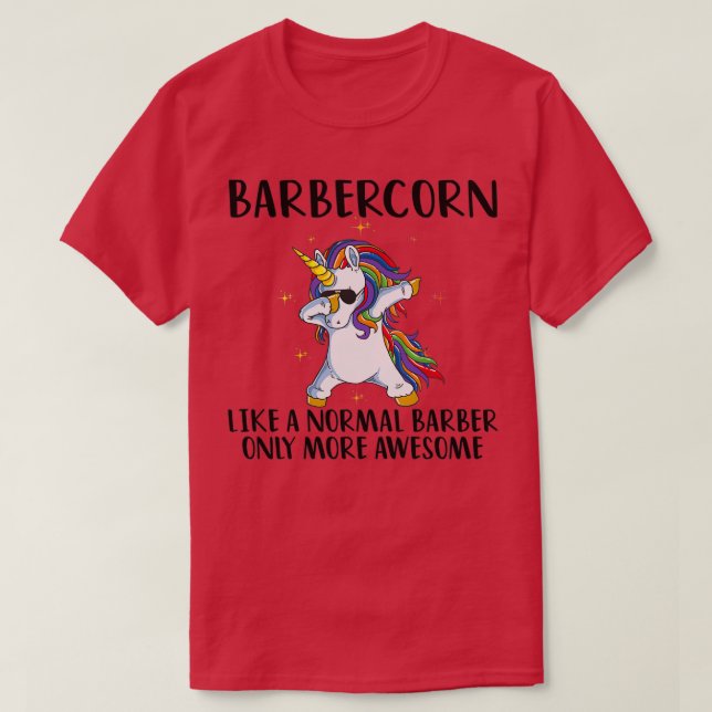 Camiseta Barber Unicorn 3 (Diseño del anverso)