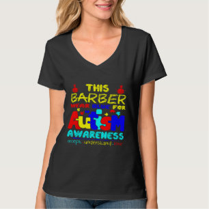 Camiseta Barber Usa Azul Para Concienciar Sobre El Autismo