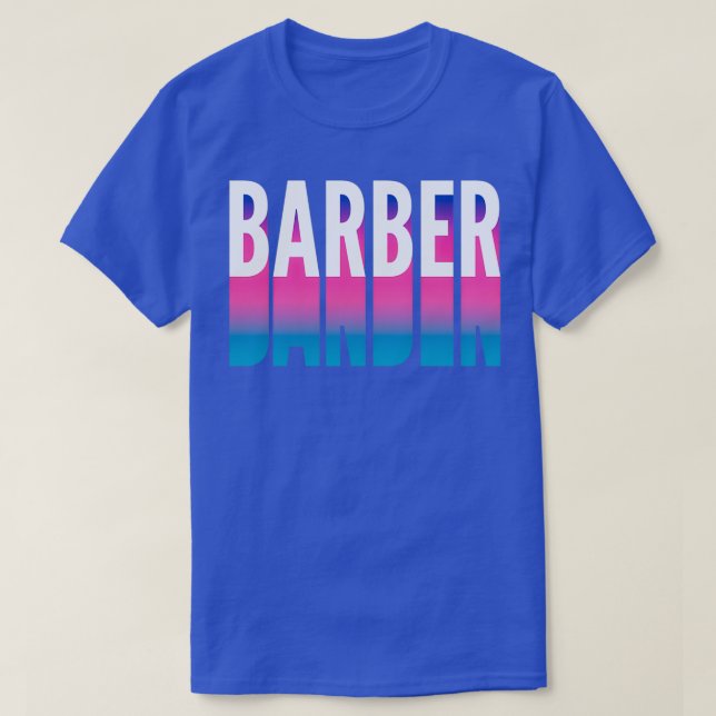 Camiseta Barber With Long Gradient Shadow 1 (Diseño del anverso)