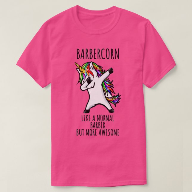 Camiseta Barbercorn Gracioso Unicorn Dabbing Regalo Como No (Diseño del anverso)