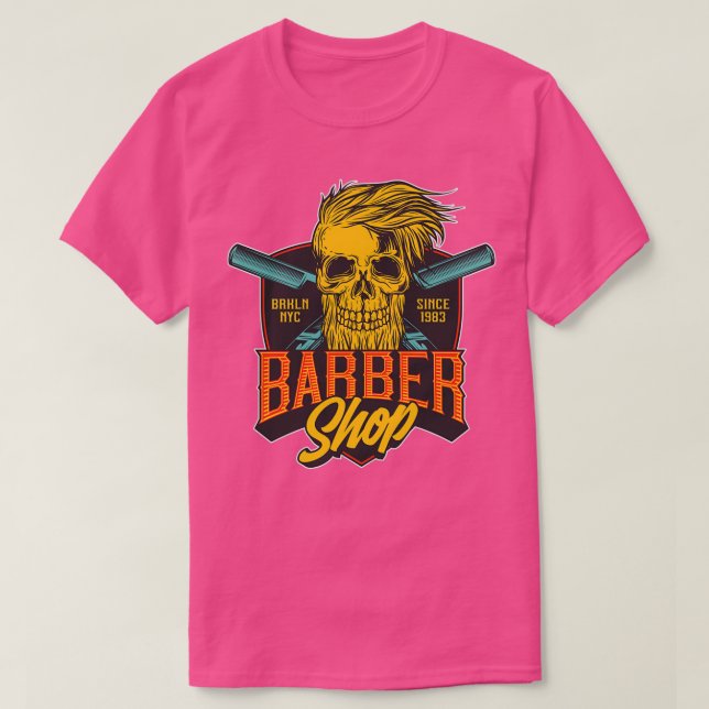 Camiseta barbería7 (Diseño del anverso)
