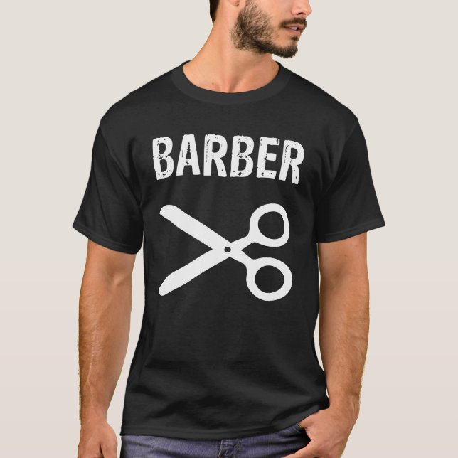 Camiseta Barbería, barbero (Anverso)