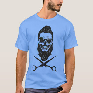 Camiseta barbería de cráneo 1