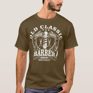 Camiseta Barbería de peluquería desvanece la escuela antigu
