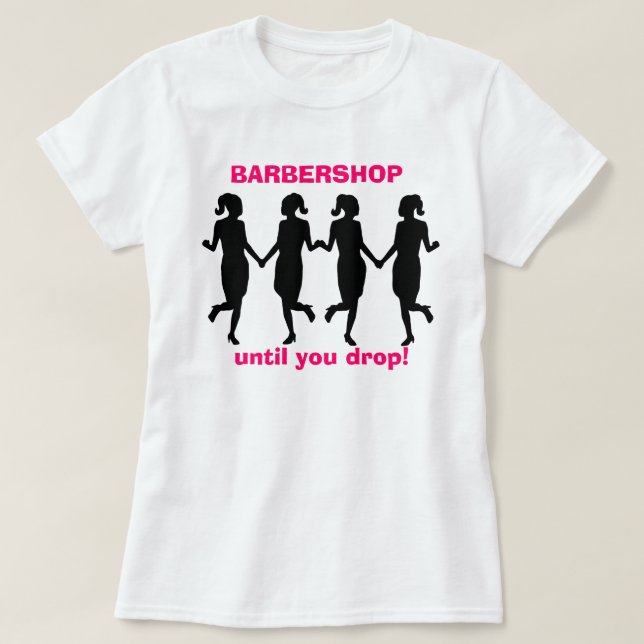 Camiseta Barbería hasta que usted caiga (Diseño del anverso)