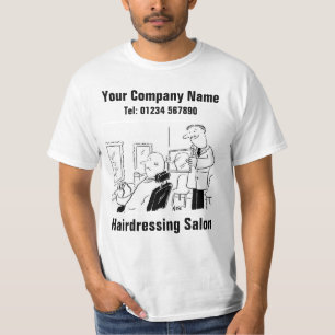 Camiseta Barbería o Salón de Peluquería Cartoon