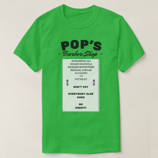 Camiseta Barbería Popx27s 4 (Diseño del anverso)