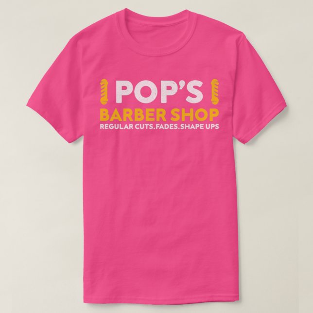 Camiseta Barbería Popx27s Recortes Regulares Forma Fades Up (Diseño del anverso)