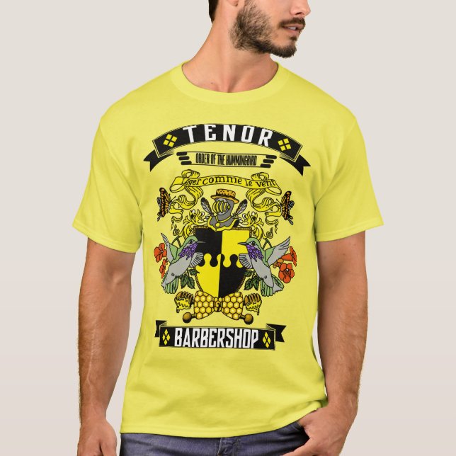 Camiseta Barbería Tenor Escudo de Armas (Anverso)