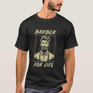Camiseta Barbero De Por Vida Estilo Vintage Aseo Old School