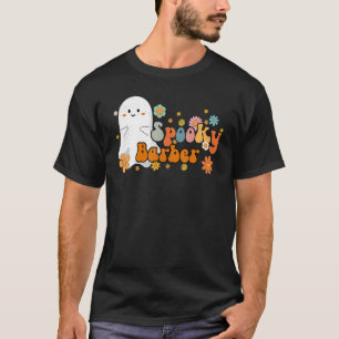 Camiseta Barbero Espeluznante Retro Groovy Fantasma Lindo H