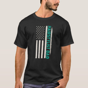 Camiseta Barbero Patriótico Estilista De Cabello Peluquero 