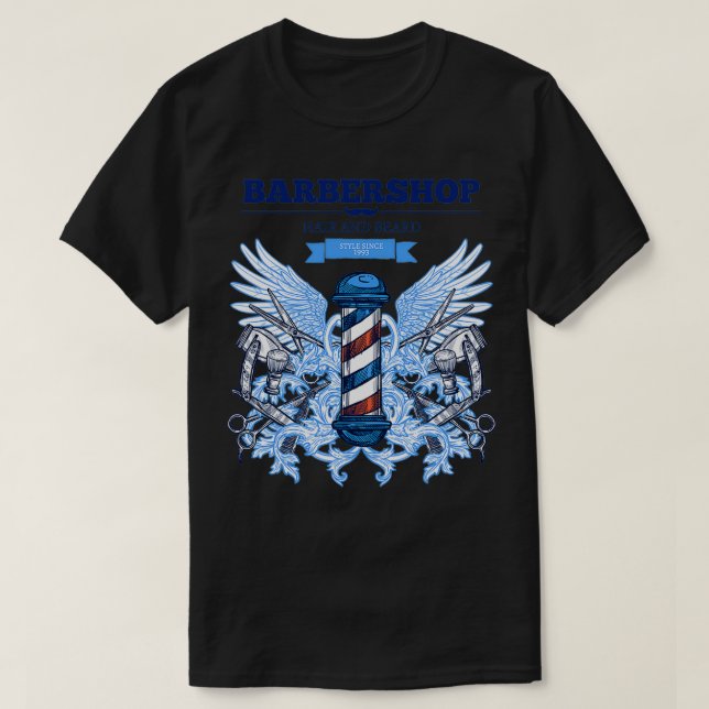Camiseta Barbershop Hair and Beard (Diseño del anverso)