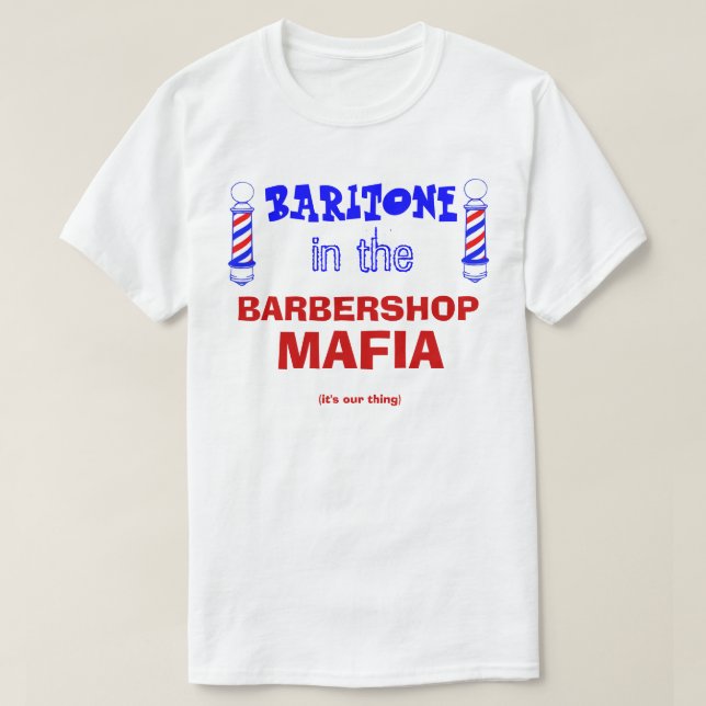 Camiseta Barbershop Mafia (Diseño del anverso)