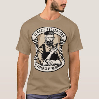 Camiseta Barbershop Stay Fresco Stay Handsome 1
