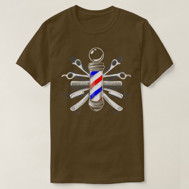 Camiseta Barberx27s Pole Barber Hair Stylist de (Diseño del anverso)