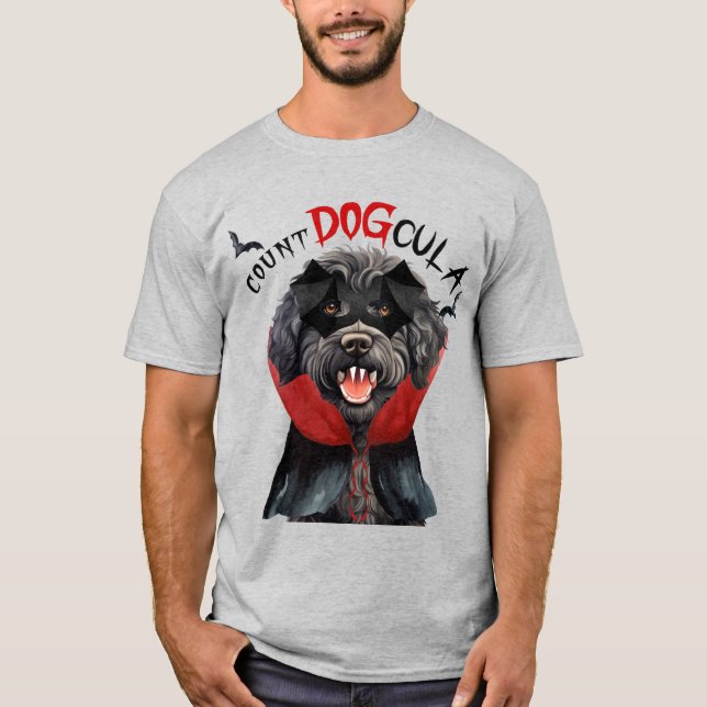 Camiseta Barbet Vampire Dog Funny Halloween (Anverso)