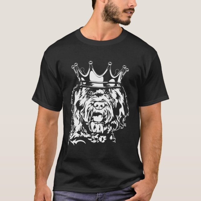 Camiseta Barbet with crown dog hound dog mom (Anverso)