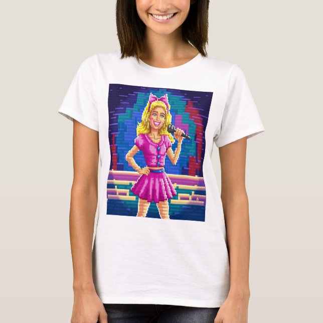Camiseta barbie girl  pixels (Anverso)