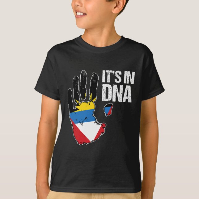 Camiseta Barbuda Antigua está en mi ADN Barbudan Antiguan F (Anverso)