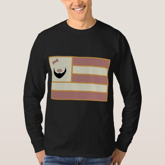Camiseta barbuda de señora Flag Men's Long Sleeve (Anverso)