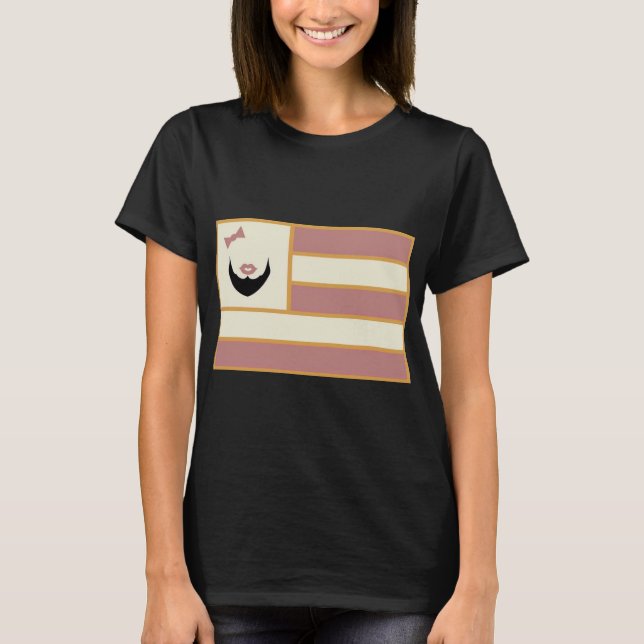 Camiseta barbuda de señora Flag para mujer (Anverso)