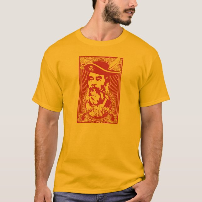 Camiseta barbuda del retrato de Saddam Hussein (Anverso)