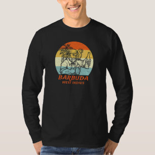 Camiseta Barbuda West Indies Vintage Retro Pirate & Parrot