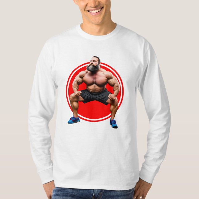 Camiseta Barbudo Musculoso (Anverso)