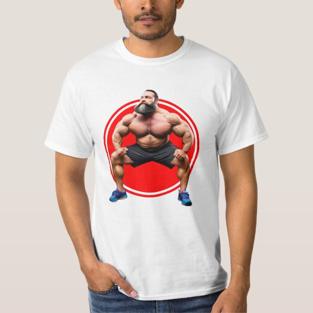 Camiseta Barbudo Musculoso (Anverso)