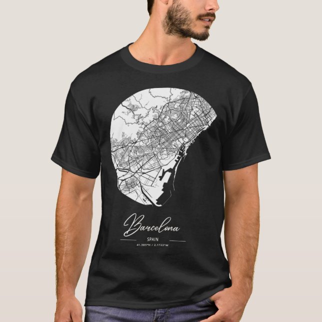 Camiseta Barcelona City Map (Anverso)