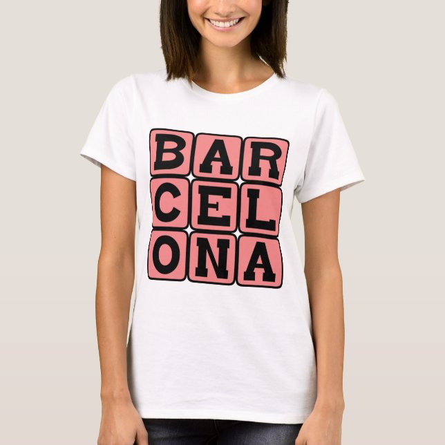Camiseta Barcelona, Ciudad en España (Anverso)