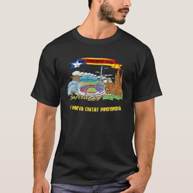 Camiseta Barcelona es mi viaje favorito de vacaciones de ve (Anverso)