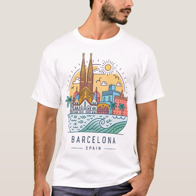 CAMISETA BARCELONA, ESPAÑA (Anverso)
