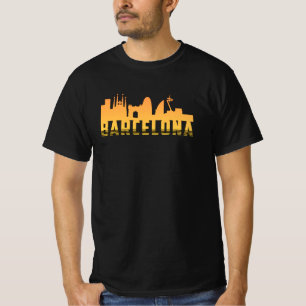 Camiseta Barcelona España City Skyline Cityscape Gratis
