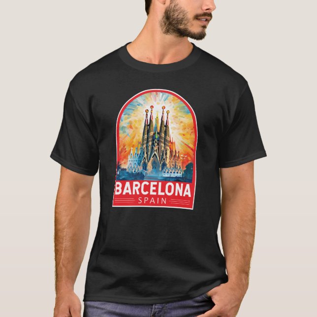 Camiseta Barcelona España La Sagrada Familia (Anverso)
