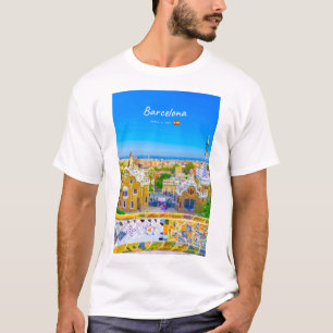 Camiseta Barcelona, España - Parque Güell Mosaico Gaudí
