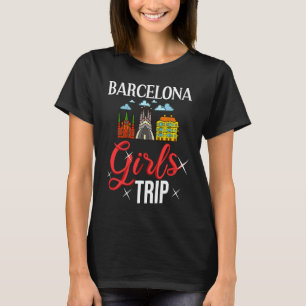 Camiseta Barcelona España Viaje en Skyline Map