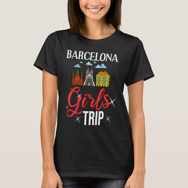 Camiseta Barcelona España Viaje en Skyline Map (Anverso)