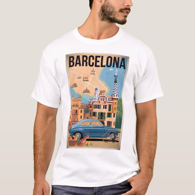 Camiseta Barcelona España vintage (Anverso)