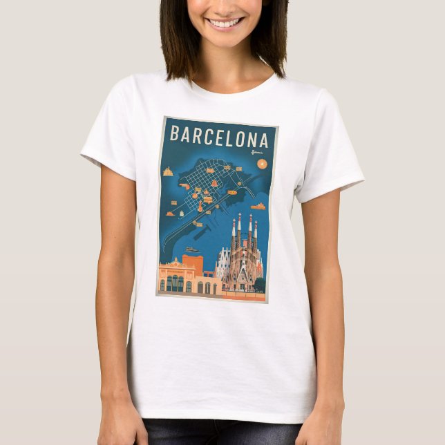 Camiseta Barcelona España vintage (Anverso)