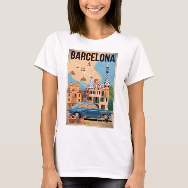 Camiseta Barcelona España vintage (Anverso)