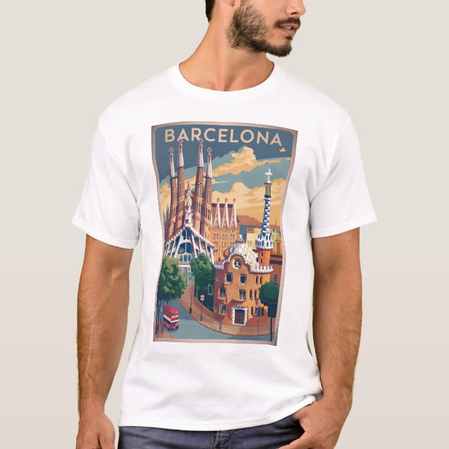 Camiseta Barcelona España vintage (Anverso)