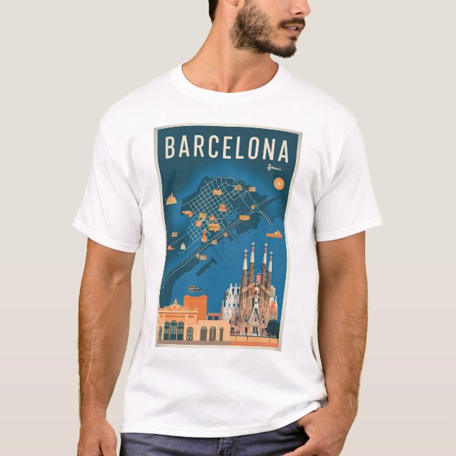 Camiseta Barcelona España vintage (Anverso)