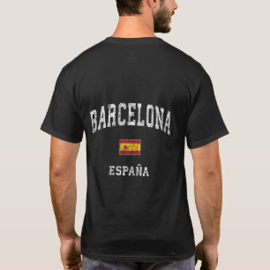 Camiseta Barcelona España Vintage Deporte Deportivo