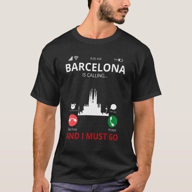 Camiseta Barcelona llama a España souvenir (Anverso)