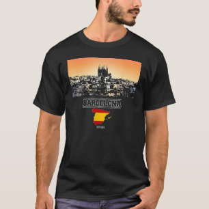 Camiseta barcelona spain Skyline Vacation Souvenir ciudad