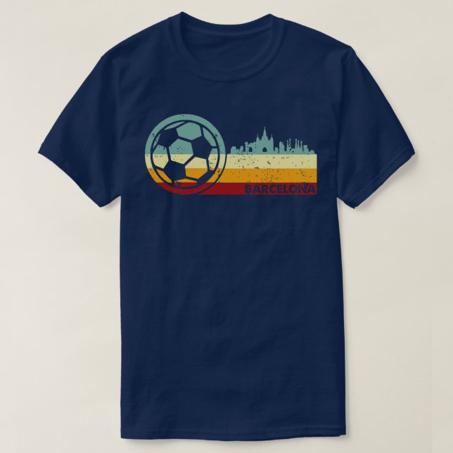 Camiseta Barcelona Vintage Retro (Diseño del anverso)