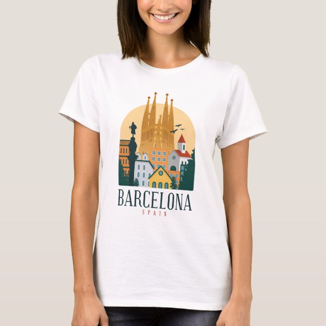 Camiseta BarcelonaSkyline (Anverso)