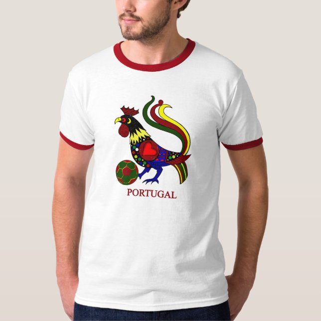 Camiseta Barcelos "galo" jogador de futebol de Portugal (Anverso)